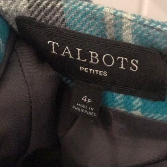 Talbots Skirt Women's Size 4 Petite Wool Blend Plaid Multi-Color Pencil Lined - Picture 4 of 5